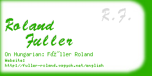 roland fuller business card